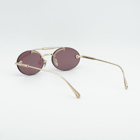 Versace VE2295 1252/1A Sunglasses Gold Oval Frame, Violet Lenses main image 7